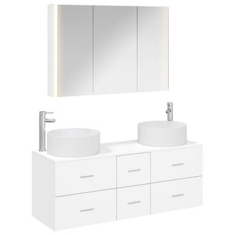vidaXL Juego De Muebles De Ba&ntilde;o 4 Uds. Blanco Vidaxl