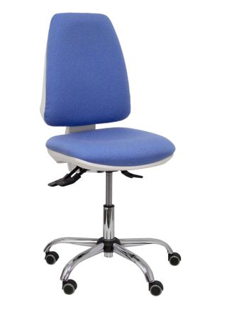 Piqueras y Crespo Piqueras Y Crespo - Silla Elche Blanca Asincro Bali Azul Claro Ruedas De Parqu&eacute;