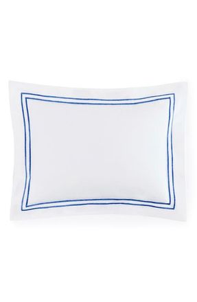 SFERRA Grande Hotel Sham in White/Cornflower at Nordstrom, Size Standard