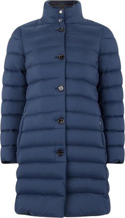 Moorer Aphelia Lange Gewatte Jas - Dames - Parka Jassen - Blauw - XS - Leer - Jassen