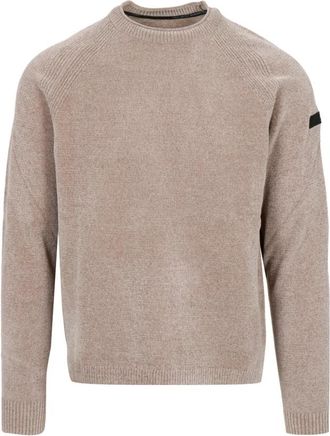 Roberto Ricci Design Velvet Round Knit - Heren - Ronde hals truien - Grijs - L - Truien & Vesten