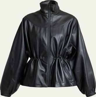 Givenchy Leather Drawstring Tracksuit Jacket