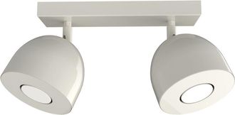 Lumicom CAMPANELLA Plafoniera, 2X GU10, max 33W, metallo, bianco lucido, D.12cm