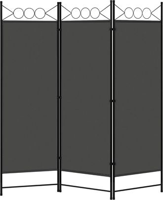 Woltu Biombo Separador De Ambiente Biombo Divisor De 3 Paneles Divisor De Habitaci&oacute;n Para Privacidad Separador De Ambientes Plegable Gris Oscuro 167x172 Cm 