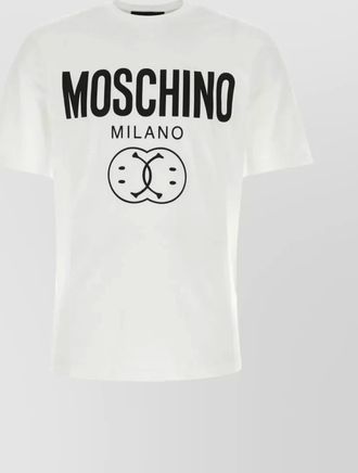 Moschino ribbed crew-neck cotton t-shirt with short sleeves