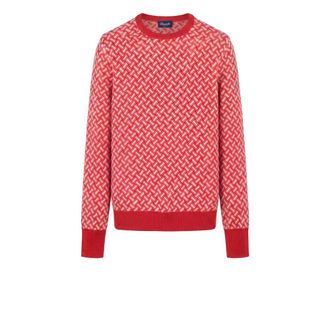 Drumohr Jersey de cuello redondo Razor Blade - Knitwear - Hombre - Rojo - 3XL