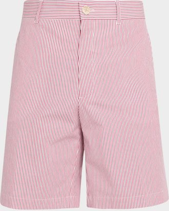 Brunello Cucinelli Men & apos;s Micro Stripe Bermuda Shorts