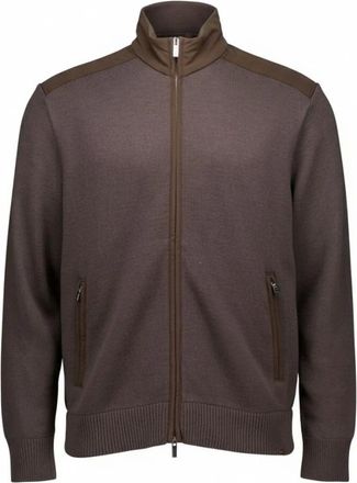 Paul & Shark Full Zip Sweater - Heren - Truien - Bruin - Maat: XL Wol