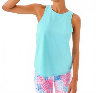 Lilly Pulitzer Upf 50+ Luxletic Westley Active Tank In Fresh Water Blue