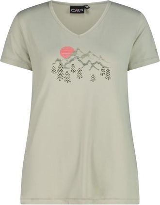 F.lli Campagnolo T-Shirt V-Neck Funktionsshirt f&uuml;r Damen | grau/beige