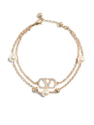Valentino Garavani Golden VLogo Signature Chain Bracelet