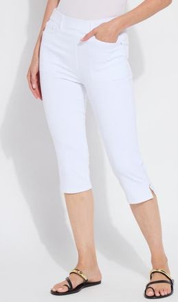 Lyss&eacute; Granada High Waist Capri Jeans in White at Nordstrom, Size X-Small