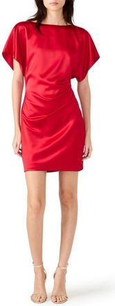 Steve Madden Everlee Satin Minidress in Dark Red at Nordstrom, Size 10