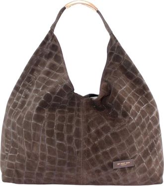 My Best Bags Firenze Ellisse Schoudertas - Dames - Tassen - Bruin - Maat: ONE Size Leer