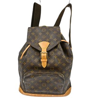 Louis Vuitton Vintage Montsouris Backpack Monogram Canvas Brown Canvas Backpack Bag (Pre-Owned)
