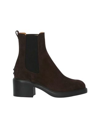 Tod's Dark Brown Suede Ankle Boots