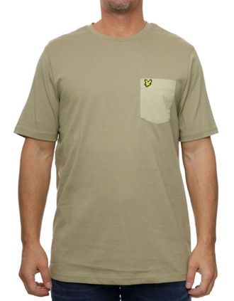 Lyle & Scott Mens Lyle & Scott Tonal Pocket BeigeT-Shirt - Tan - Size: 38