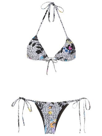 Amir Slama Bikini con stampa grafica - Multicolore