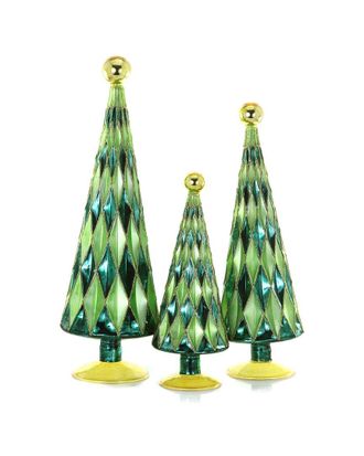 Cody Foster & Co. Set Of 3 Handcrafted Mid Century Diamond Trees
