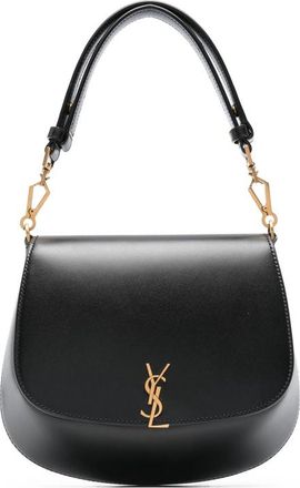 Saint Laurent Logo-plaque Half-moon Tote Bag