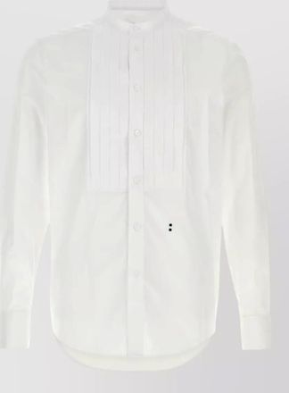 Fendi cotton slim-fit band-collar shirt