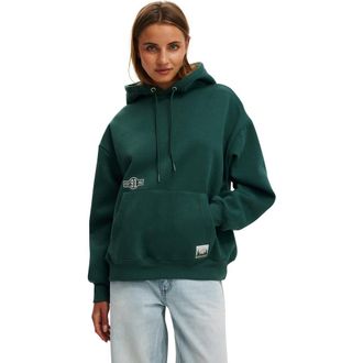 Cotton On Womens Premium Oversized Graphic Hoodie in Alpine Forest Treetop Green at Nordstrom, Size Medium