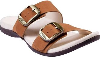 Spenco Womens Spenco Vista Sandals Brown Leather Arch Support NIB Slide HAWK1792