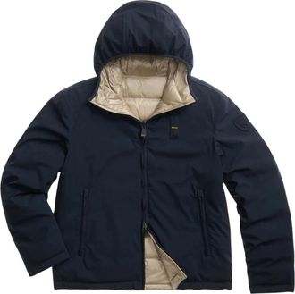 Blauer Ballard Reversible Down Jacket - Heren - Jassen - Blauw - Maat: XL Nylon
