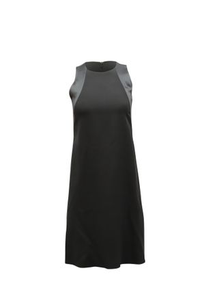 Emporio Armani Sleeveless Crepe Shift Dress in Black Viscose