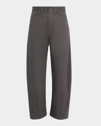 Maria McManus Cropped Bow-Leg Jeans