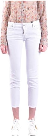 Dsquared2 S75Lb0603 Cropped Jeans - Dames - Jeans - Wit - Maat: XS Katoen