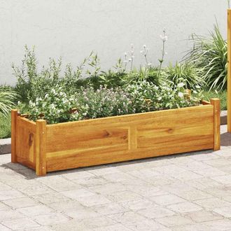 vidaXL Arriate De Madera De Acacia 100x30x25 Cm Vidaxl