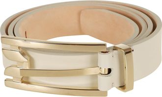 Victoria Beckham Polished Gold-Tone Pin Buckle Belt With Integrated Loop