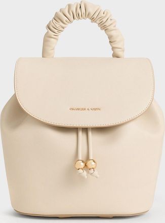 Charles & Keith Eve Ruched-Handle Backpack
