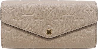 Louis Vuitton Beige Monogram Empreinte Long Wallet (Bi-Fold) (Pre-Owned)