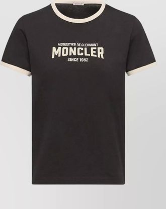Moncler short sleeve crew neck top contrast trim