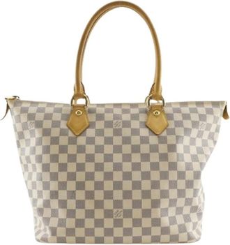 Louis Vuitton Pre-owned Saleya MM Tote Bag - Dames - Vintage Shopper - Wit - ONE Size - Leer - Vintage