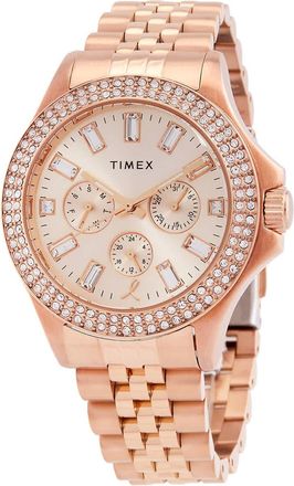 Timex Trend BCRF Kaia Quartz Crystal Rose Gold Dial Ladies Watch TW2V96700