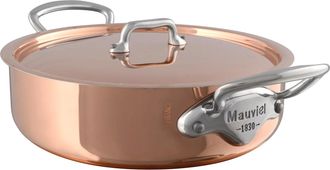 Bloomingdale's M3 S 3.2-Qt Copper Rondeau With Lid, Cast Stainless Steel Handle