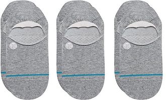 Stance Icon No Show 3-Pack Crew Cut Socks Shoes Heather Grey : LG (US Mens Shoe 9-13 - Womens Shoe 11-14), Cotton