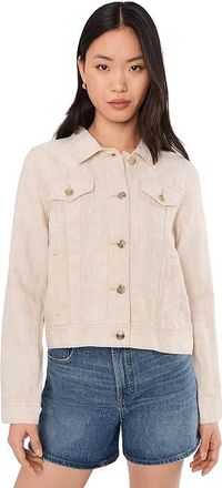 Lilly Pulitzer Seaspray Linen Jacket Womens Coat Wicker Tan X Resort White : XXS