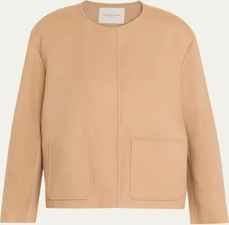 Lafayette 148 New York Snap-Front Camel Hair Jacket