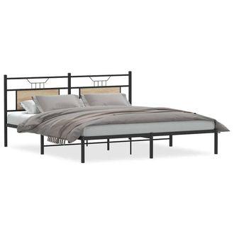 Berkfield Home Bed Frame without Mattress Sonoma Oak 183x203 cm Engineered Wood in Brown