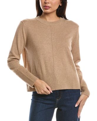 Fort&eacute; Cashmere Exposed Seam Crewneck Cashmere Sweater