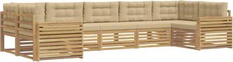 vidaXL Conjunto De Sof&aacute;s De Exterior 7 Uds. Y Beige Vidaxl