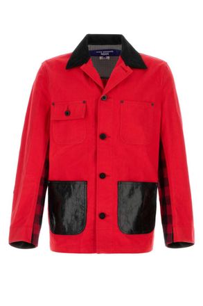 Junya Watanabe Red Notched Lapel Jacket