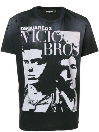 Dsquared2 Vicious Bros T-shirt - Zwart