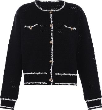 Faina Vest Dames zwart en wit