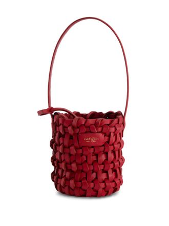 Giambattista Valli woven lambskin bucket bag - women - Lambskin - One Size - Red