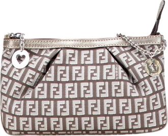Fendi Pre-owned Shoulder Bags, female, Beige, Size: ONE SIZE Pre-owned Accessory Bag